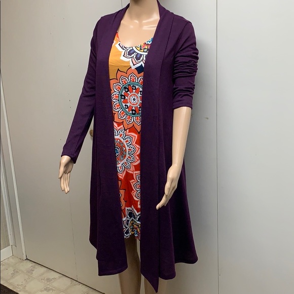 Women'S Knee Length Hacci Cardigan Small - Picture 5 of 8